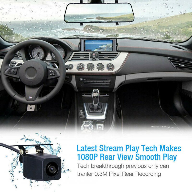 1080P High-Definition Car Dvr Front Rear Dual Dash Cam 10-Inch Touch Screen Video Recorder Loop Recording G-Sensor 