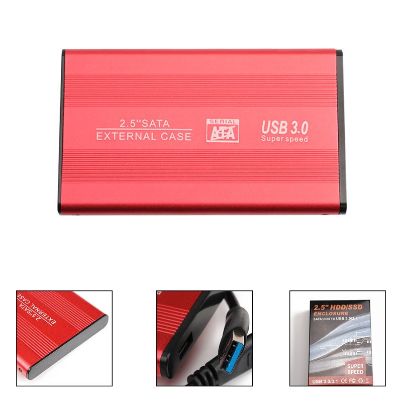 2.5 Inch HDD 1TB / 2TB USB 3.0 SATA III HD External Hard Drive Supports for EXFAT and WIN Systems black