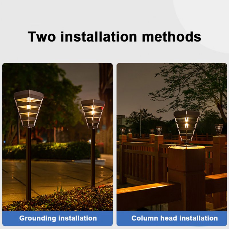 Outdoor Solar Light With 7.3V 2200mA Battery 3000K IP65 Waterproof Super Bright Lawn Lamp For Yard Patio Garden Pathway Porch Decor 