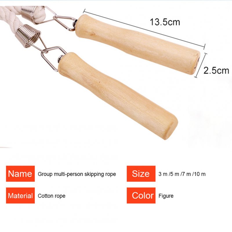 3pcs Skipping Rope With Wooden Handle Outdoor Activity Dutch Jump Rope For Kids Teenagers Grown-ups 16'' & 22.9'' & 32.8'' 