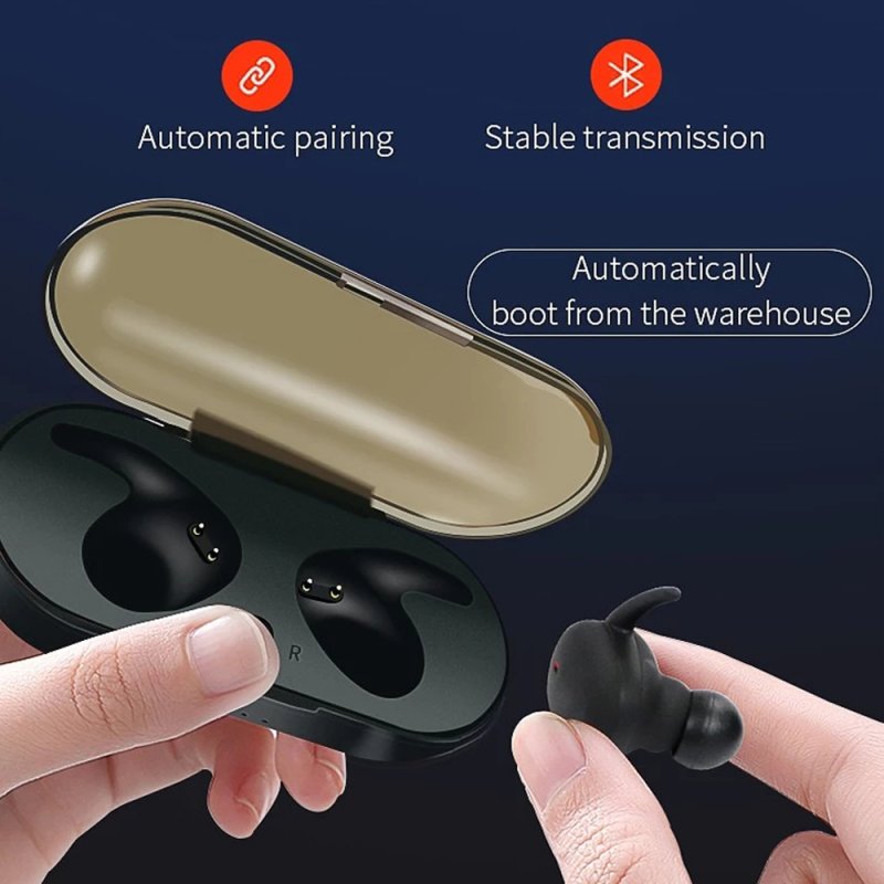 High Quality Wireless Earphone Portable 5.0 Bluetooth Headset Invisible Earbud for All Smart Phone 