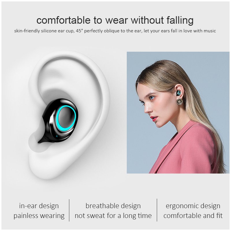 Cordless Headphone Bluetooth Earphone TWS Earphones Wireless Headphones Noise Canceling Handsfree 