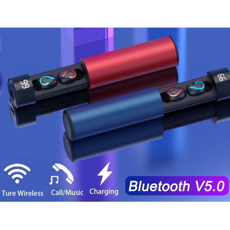 Q67 TWS Bluetooth 5.0 Earphones Case Digital Display Wireless Sports Stereo Earbuds Headset Power Bank 
