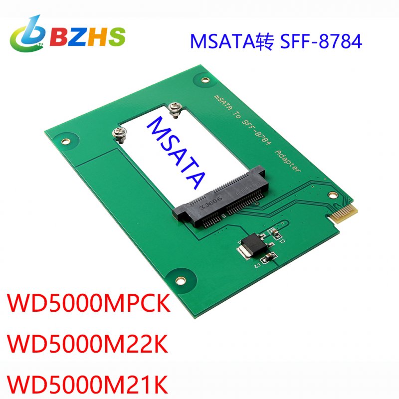 WD5000MPCK SFF-8784 SATA Express to mSATA Adapter Cards Converter for UltraSlim Hard Disk SSD WD5000M21K 