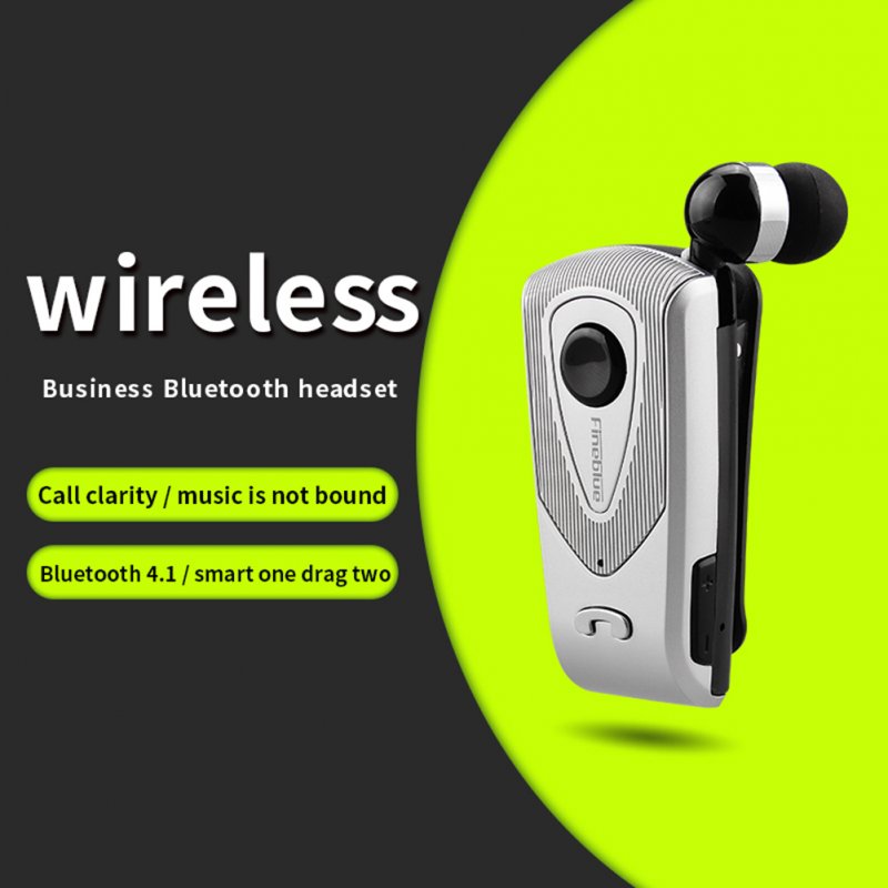 F930 Wireless Bluetooth Headset Business Telescopic Clip Lavalier Earbud Noise Reduction Earphone G
