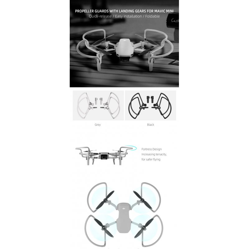 Propellers Guard Rings for DJI Mavic Mini Drone Anticollision Shielding Frame Protective Landing Gears Remote Control Airplane Maintain Accessory 