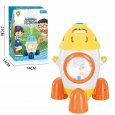 Rocket Launcher Water Spray Rocket Toys Water Pressure Lift Sprinkler Rotating Water Toys orange