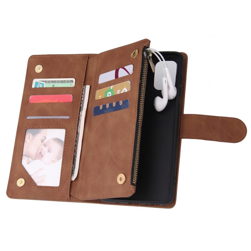 For Samsung A71 Case Smartphone Shell Precise Cutouts Zipper Closure Wallet Design Overall Protection Phone Cover  