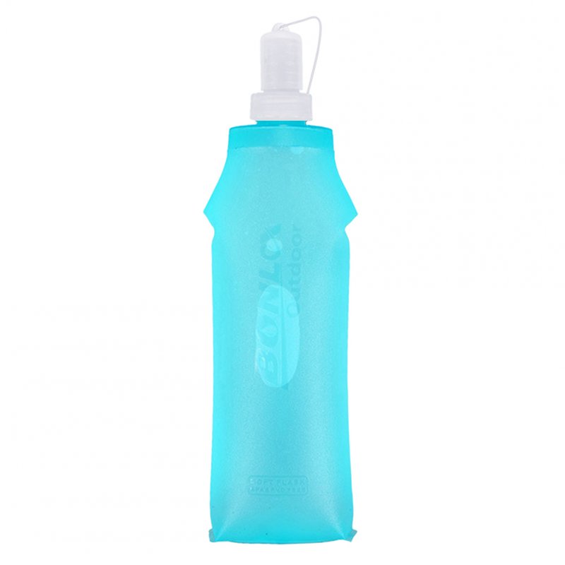 250ml/500ml Soft Folding Water Bottle With Lid Lightweight Collapsible Water Bag For Outdoor Running Sports 