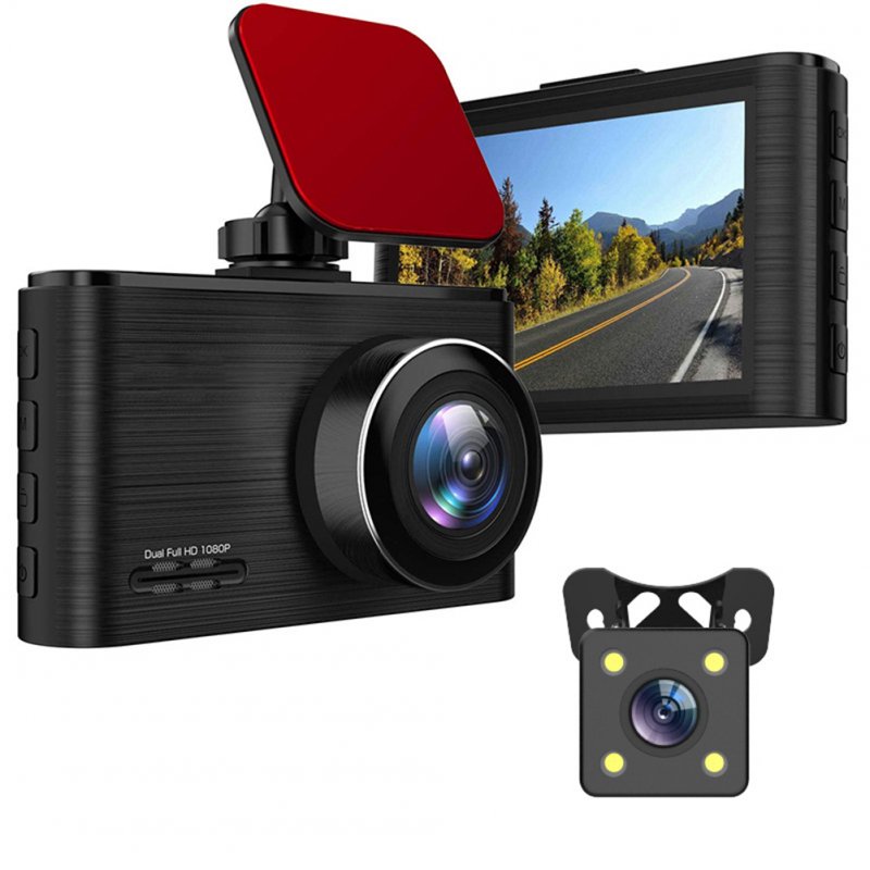 Car Wifi Driving Recorder 3-inch Screen HD 1080p Wide-angle Built-in Adas Mobile App Interconnected 