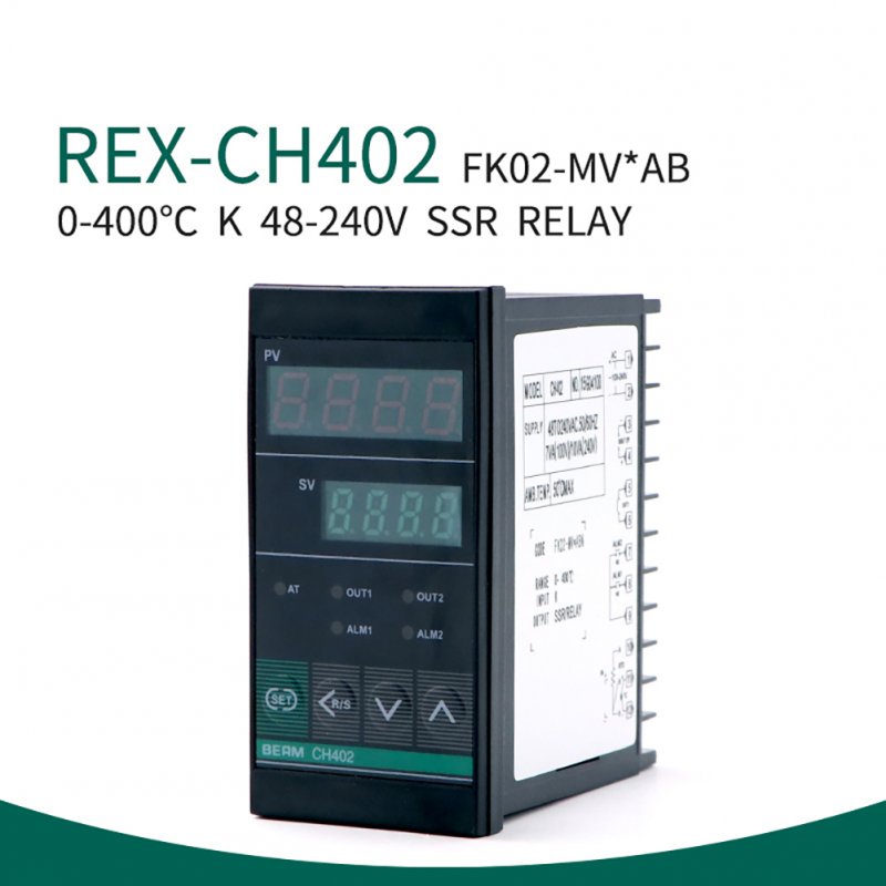 Digital PID Thermostat Smart REX-CH402 FK02-MV*AB 48-240VAC 0-400 Degree Temperature Controller CH