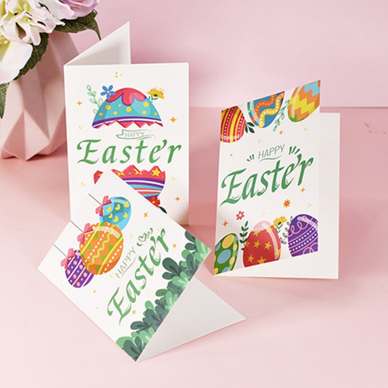 24 Sheets Easter Cards Kit Colorful Greeting Cards With Envelopes Stickers For Classroom Exchange Easter Party Supplies 