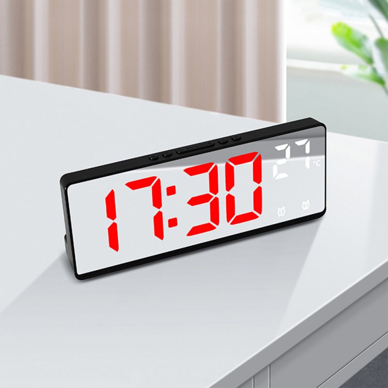 6.9 Inches Electronic Alarm Clock 5 Levels Brightness Adjustable Large Screen Student Desk Clock Table Clock 