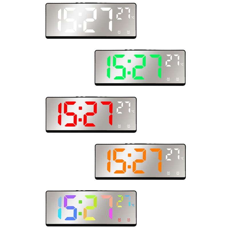 6.9 Inches Electronic Alarm Clock 5 Levels Brightness Adjustable Large Screen Student Desk Clock Table Clock 
