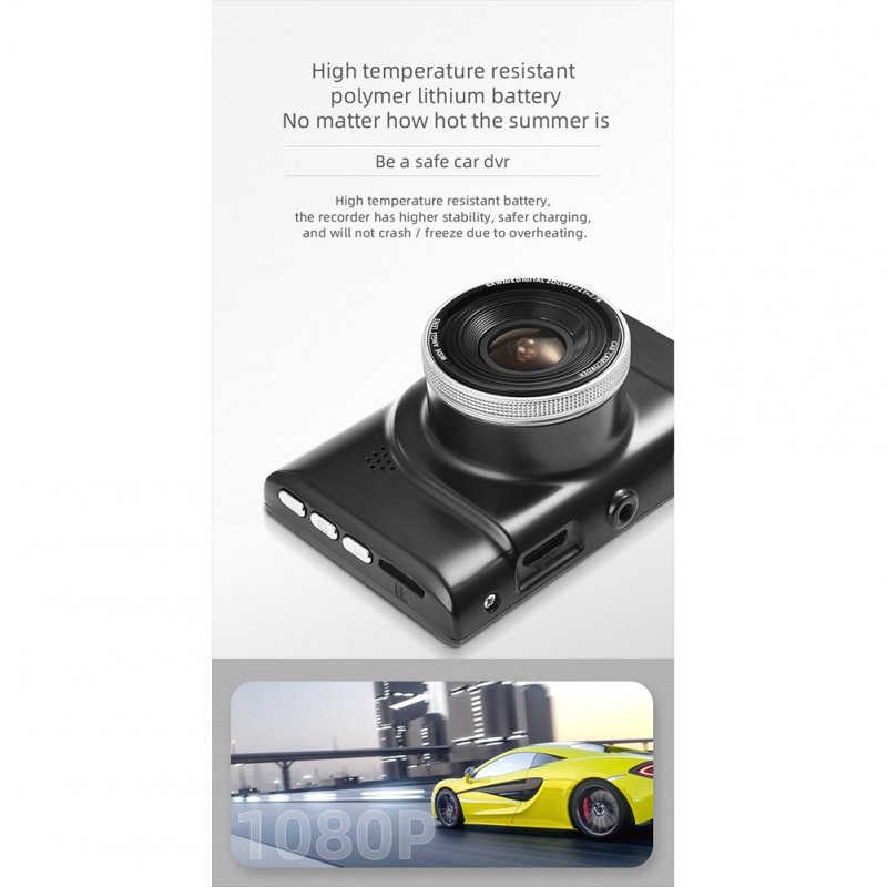 4 Pcs Anytek A100+ Hidden Dash Cam 1080p 3-inch Hd Night Vision Driving Recorder With Aluminum Alloy Housing 