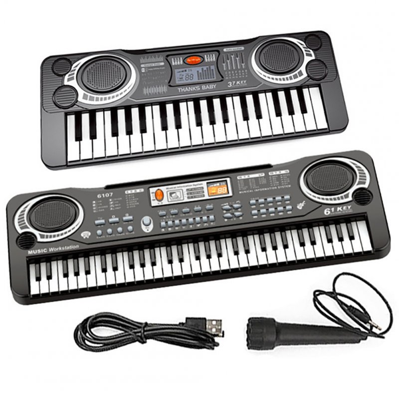 Kids Electronic Piano Keyboard Electronic Organ Early Education Musical Instruments with Microphone 61 key