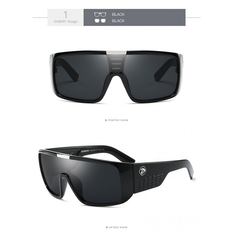 Retro Frame Reflective Coating UV400 Big Wide Leg Sports Sunglasses 