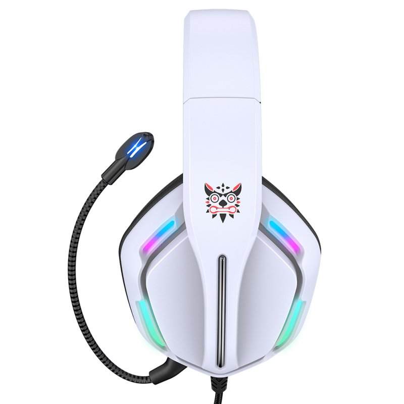 X27 Ear-mounted Wired Headset with HD Microphone Luminous RGB Noise-cancelling Gaming Headphones for PC Video Game 