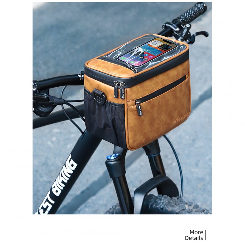 Multifunctional Bicycle Handlebar Bag Waterproof Touch Screen Phone Bag Travel Insulated Bag For Bicycle Bike MTB 4.5L 