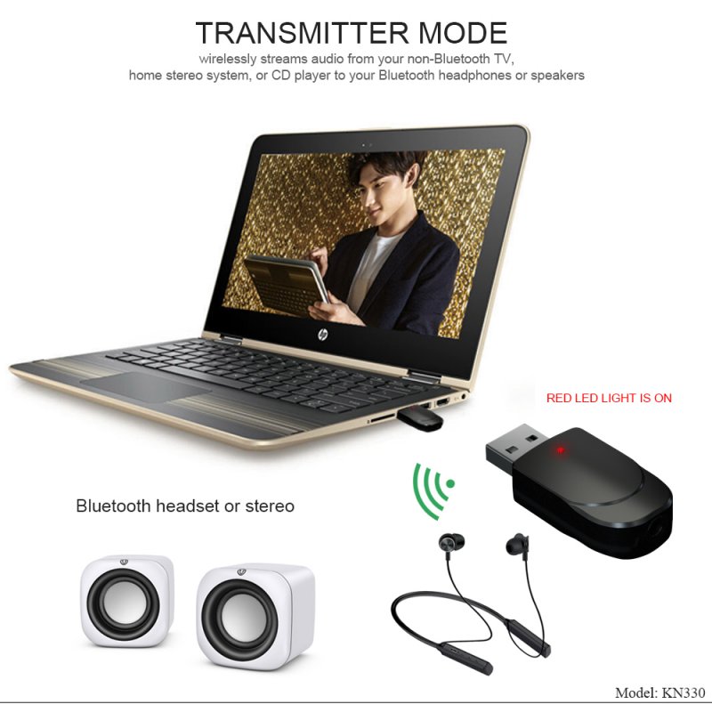 Bluetooth 5.0 Audio Receiver Transmitter Mini Stereo Bluetooth USB 3.5mm Jack For TV PC Car Kit Wireless Adapter 