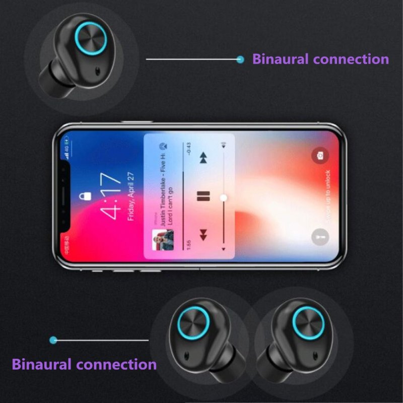 S9Mini Sport Bluetooth 5.0 Headset Binaural Call Stereo Earphones 