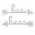 his hers 2 Pcs Wedding Wooden Arrow Board Decoration Chair Decor Props Silver White Glitters Hanging Pendant Decorations For Weddings Homes Cafes Pubs Stores