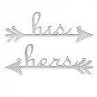 his/hers 2 Pcs Wedding Wooden Arrow Board Decoration Chair Decor Props Silver White Glitters Hanging Pendant Decorations For Weddings Homes Cafes Pubs Stores