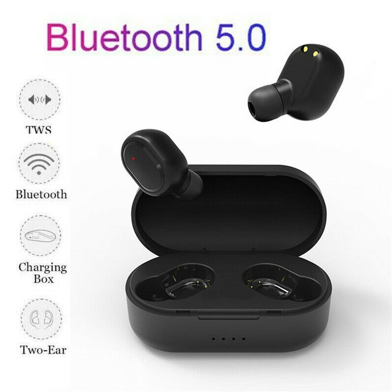 TWS M2 Wireless Bluetooth Headsets Portable Earbuds with Mic for iPhone Xiaomi Huawei Samsung Cellphone blue