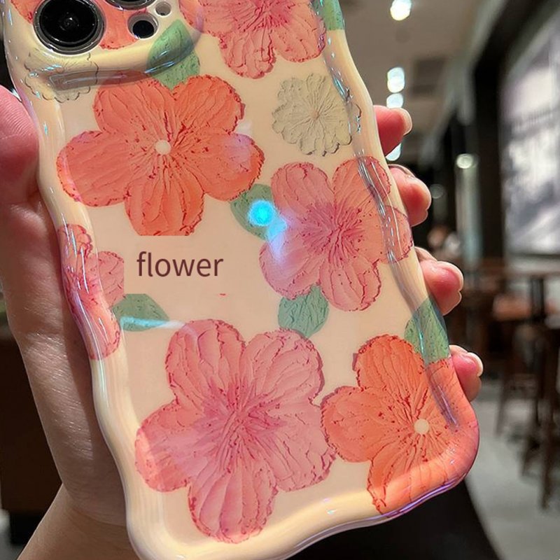 Phone Case Watercolor / Oil Painting Flowers For Iphone Series Protective Cover watercolor blue 14 Pro