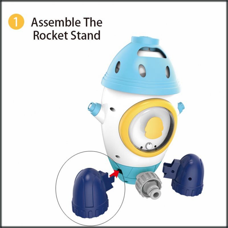 Rocket Launcher Water Spray Rocket Toys Water Pressure Lift Sprinkler Rotating Water Toys 
