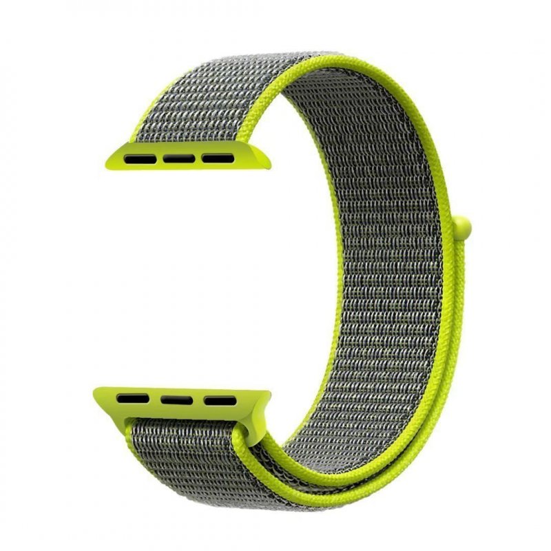 Replacement Sport Nylon Woven Band for Apple Watch Series 4 40mm/44mm light yellow_44mm