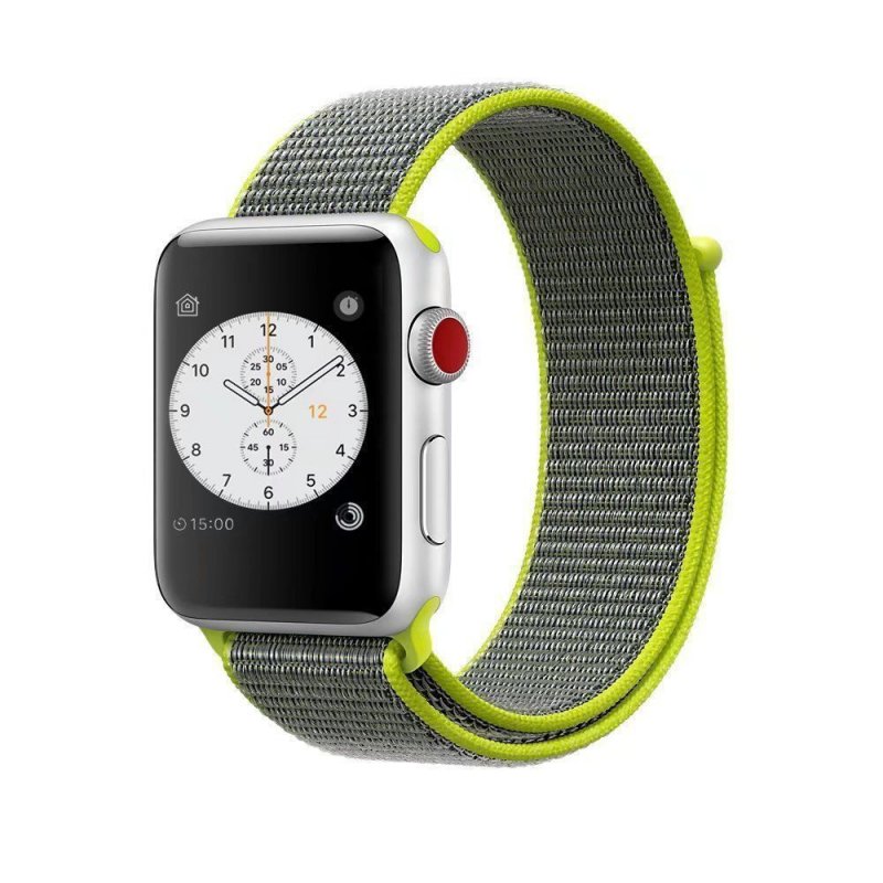 Replacement Sport Nylon Woven Band for Apple Watch Series 4 40mm/44mm light yellow_44mm