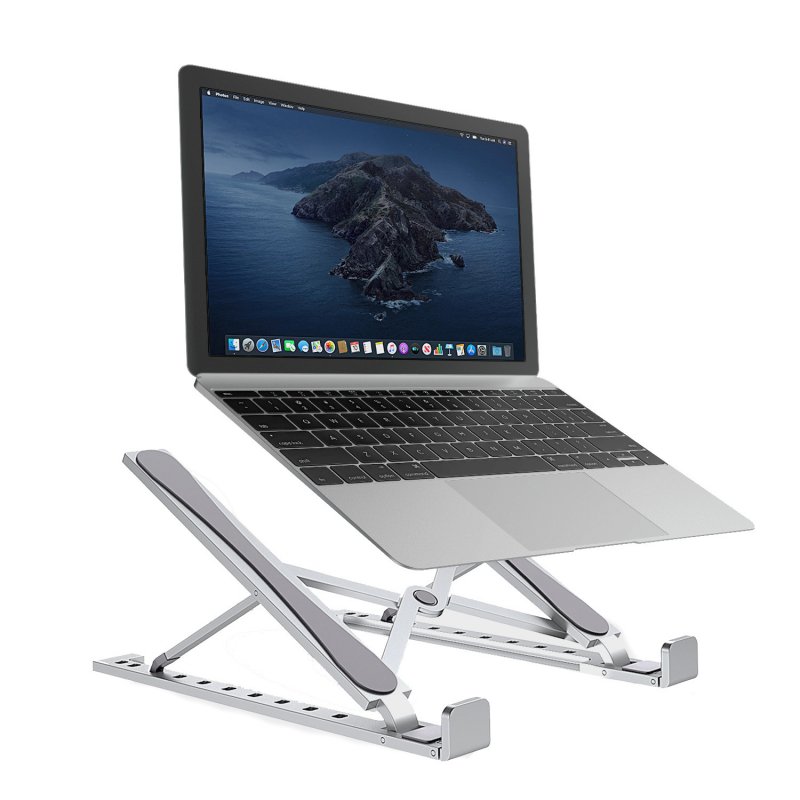 Aluminum Alloy Stand Adjustable Foldable Portable Bracket Non-slip Cooling Holder for Laptop Notebook MacBook Computer Lifting  