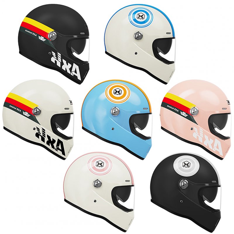 Full Face Motorcycle Helmet For Men Women Ventilation Double Visor Retro Helmet For Motocross Street Bike Scooter 