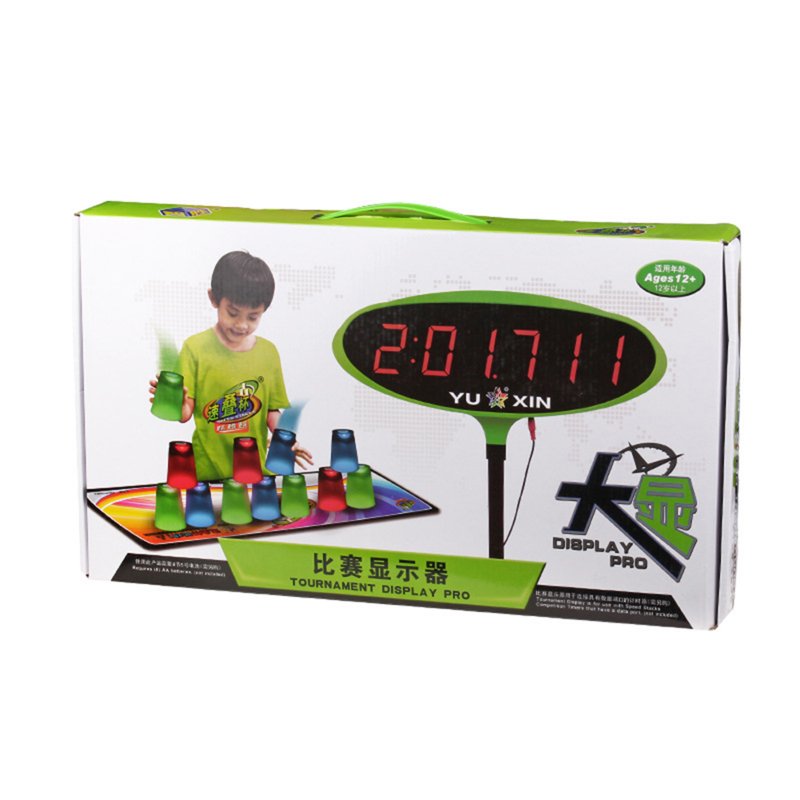 Timer Clock for Speed Cup Magic Cube Competition Large Display Dual Screen External High Compatibility Timer Green