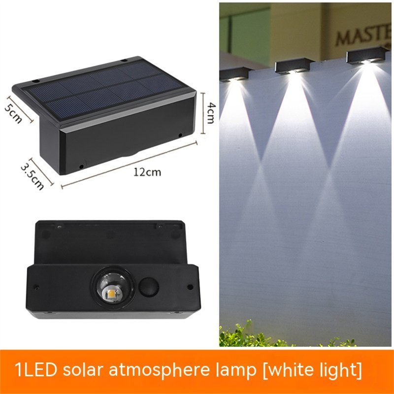 LED Solar Deck Lights Outdoor Waterproof Solar Powered Step Lights For Stairs Step Fence Yard Patio Pathway 