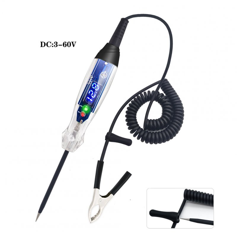 3-60v Dc LED Digital Circuit Tester Automotive Light Tester Electric Probe Test Pen Fault Repair Detector Tool