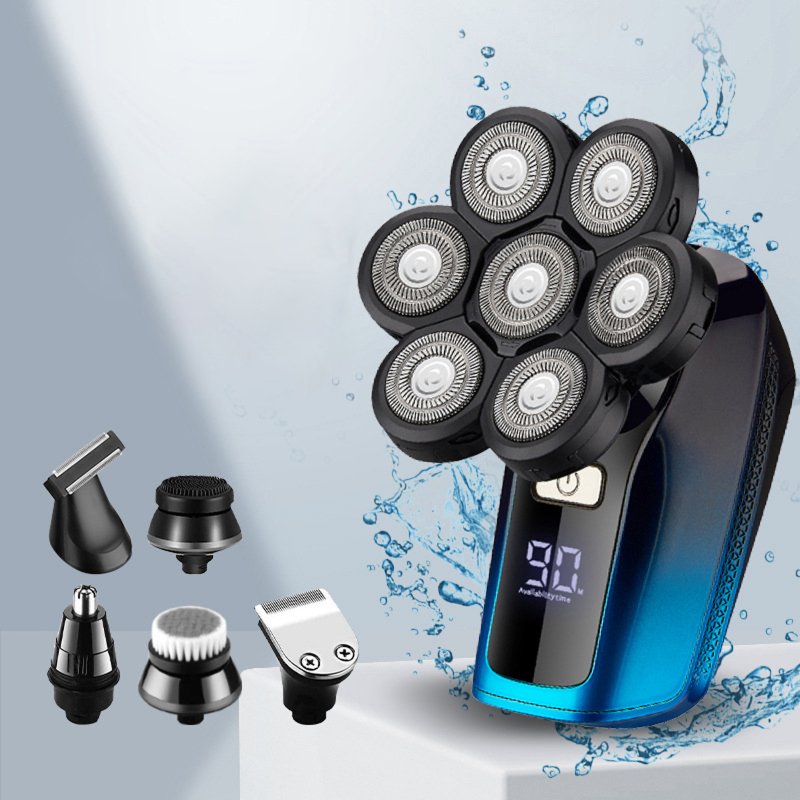 7D Shaver Body Washable Digital Display Usb Rechargeable Electric Shavers Nose Hair Haircut for Bald 