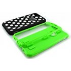iPhone 6 case,ENRGO iPhone 6 4.7` (2014 version) case,3 in 1 Combo Polka Dot Tuff Hybrid Shockproof Case Cover Protector for iPhone 6 (2014 version) - Green