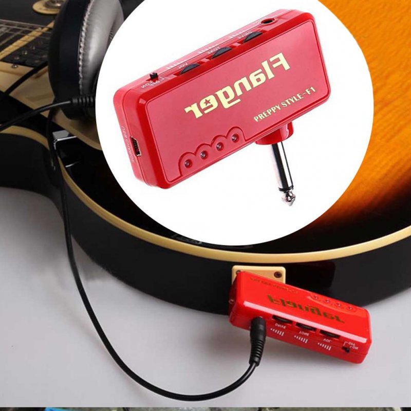 Mini Guitar Pocket AMP Headphone Output Metal Distortion AMP Simulator Effects Portable Amplifier  