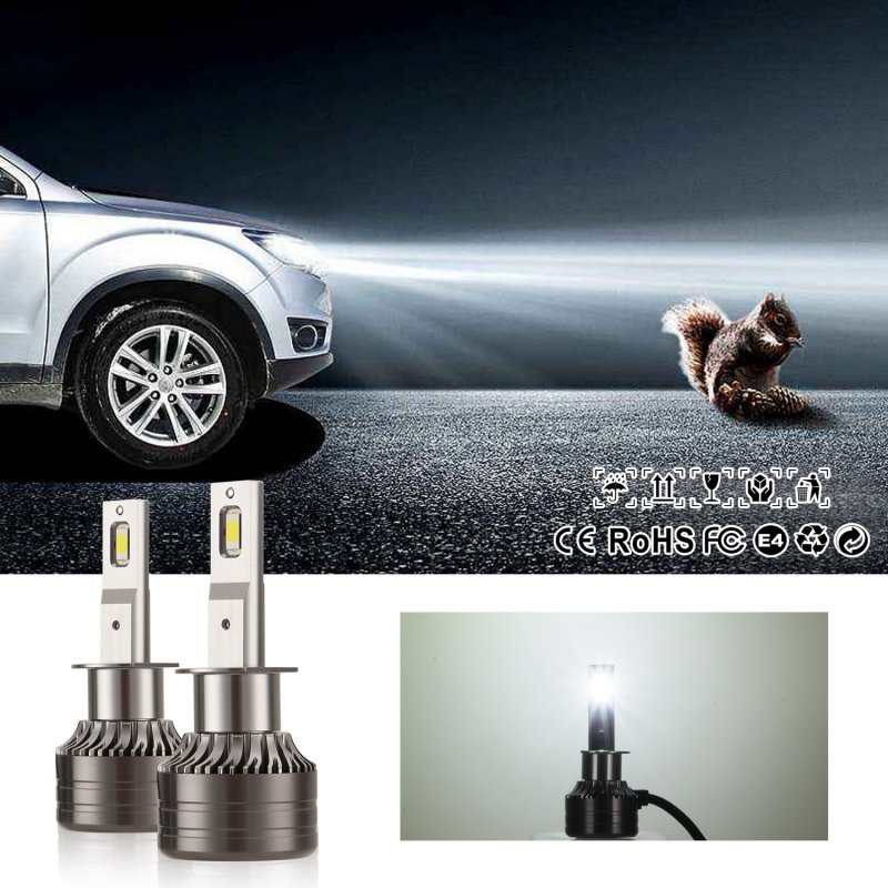 1 pair Car Headlamp LED Headlight Bulb 60W 6,000LM ZES-3575 LED chip Automobile LED headlight  