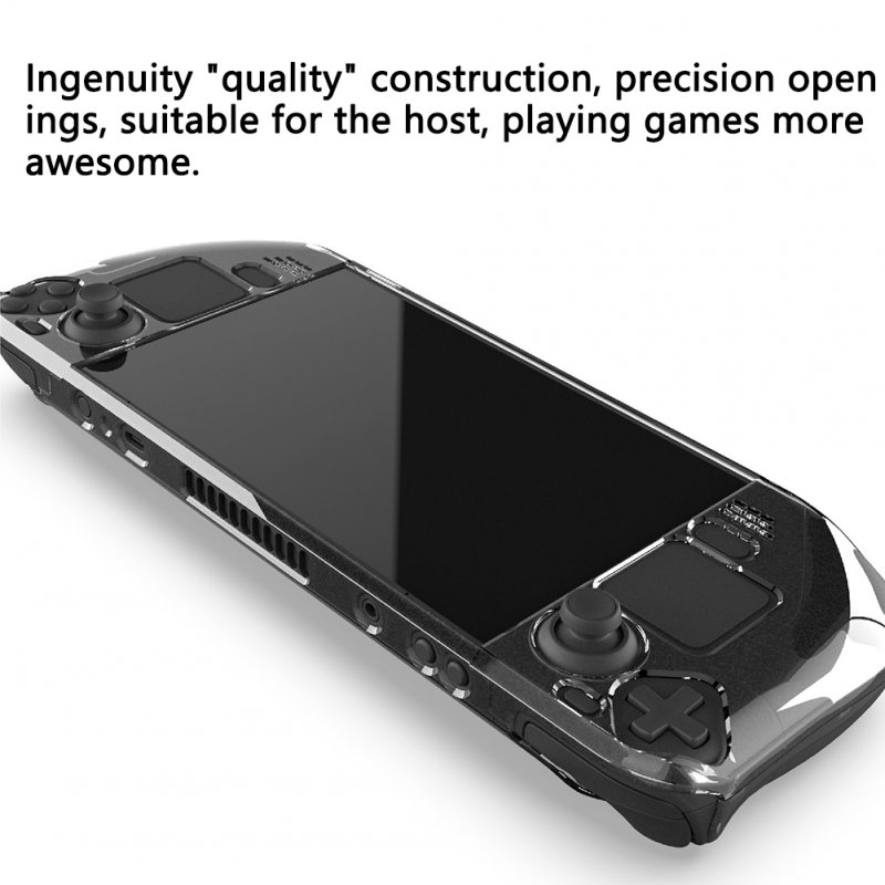Split Crystal Protective Case Transparent Gamepad Cover Console Hard Shell Compatible For Steam Deck Host Transparent