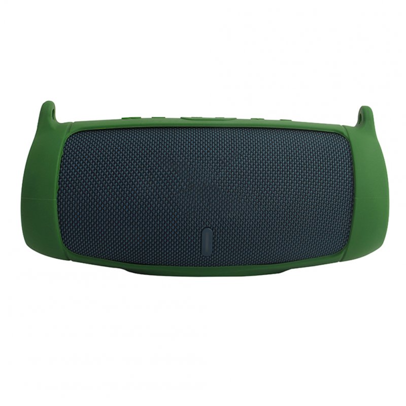 Silicone Case Speaker Travel Carrying Protective Cover With Strap and Carabiner Compatible For Jbl Charge5 Bluetooth Audio 
