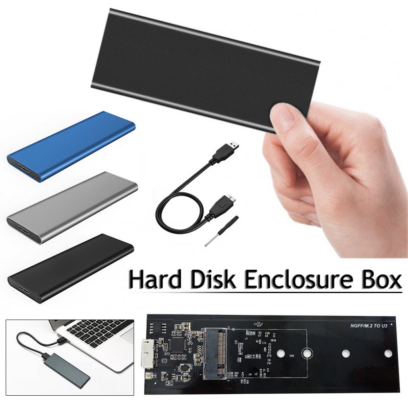 USB 3.0/3.1 to M.2 NGFF SSD Mobile Hard Disk Box Adapter Card External Enclosure Case for M2 SSD USB 3.0 Case 