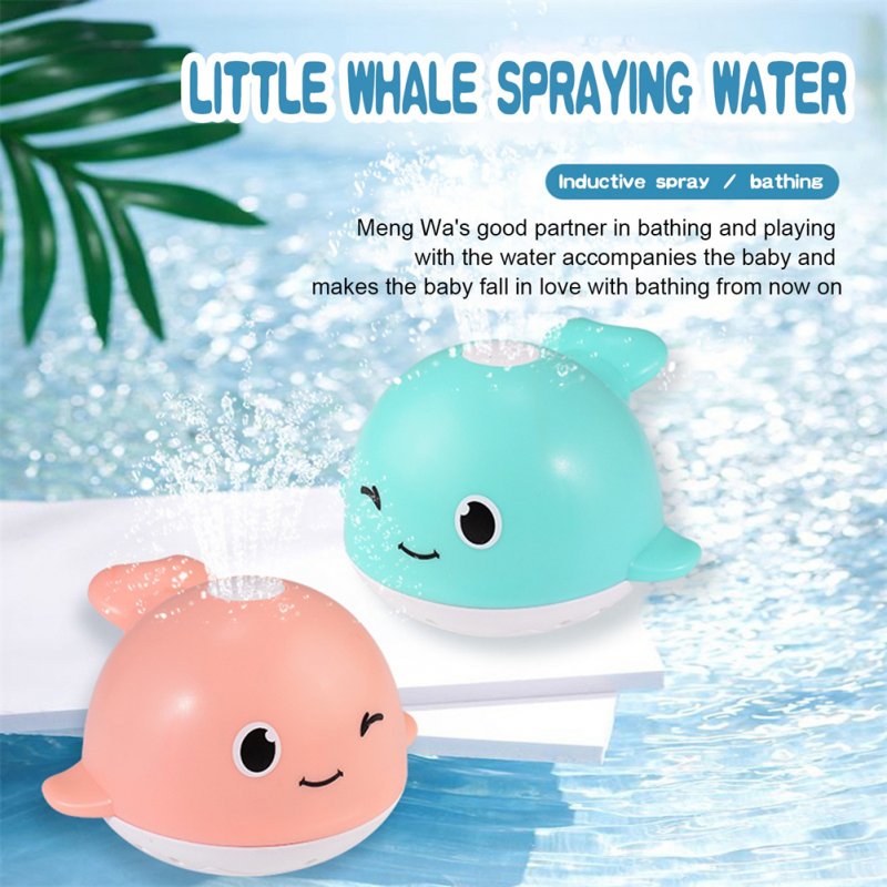Baby Bath Tub Toys Water Spray Small Whale Lighting Automatic Sensing Water Sprinkler Bathroom Toy 
