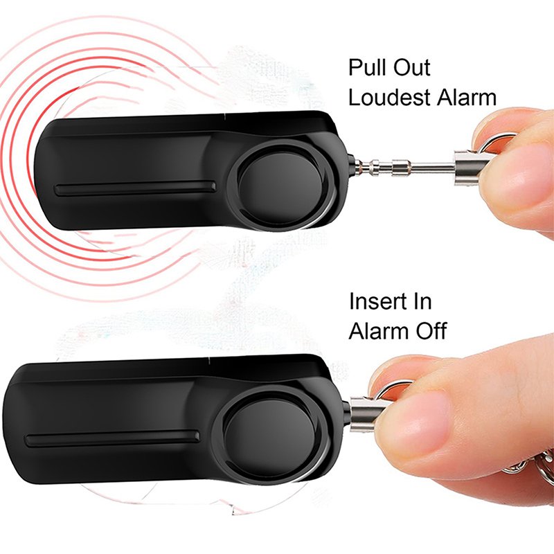 Personal Alarm Pull Ring Women High Decibel Anti-pervert Alarm Self-defense Keychain Alarm 