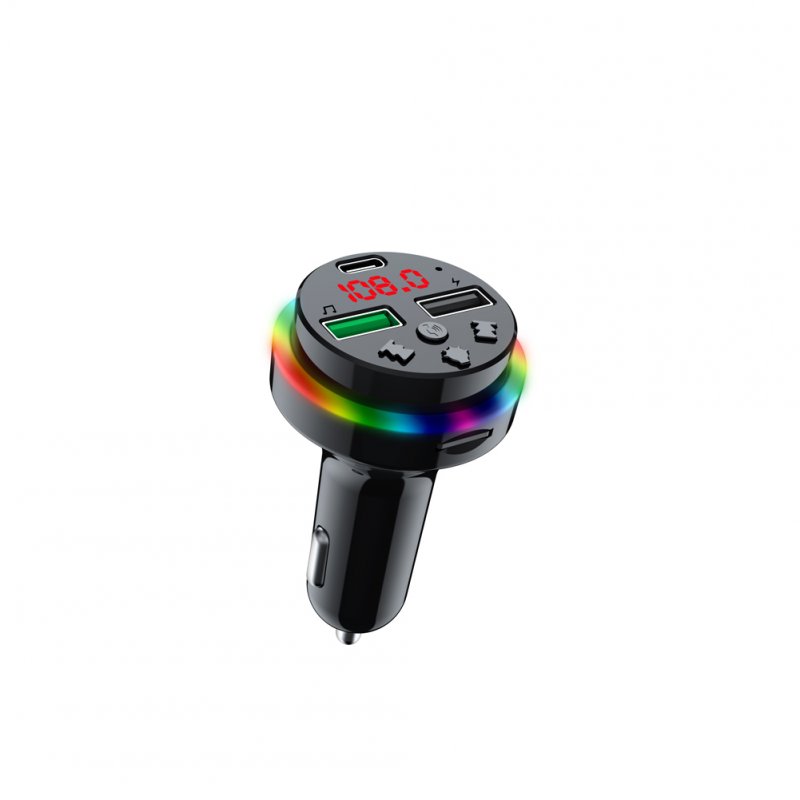 F15 Car Mp3 Player Bluetooth Receiver Hands-free Adapter Dual Usb Smart Charging Fm Transmitter 