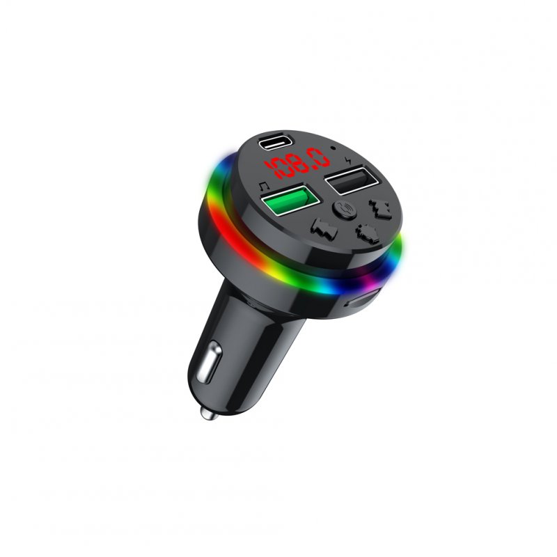 F15 Car Mp3 Player Bluetooth Receiver Hands-free Adapter Dual Usb Smart Charging Fm Transmitter 