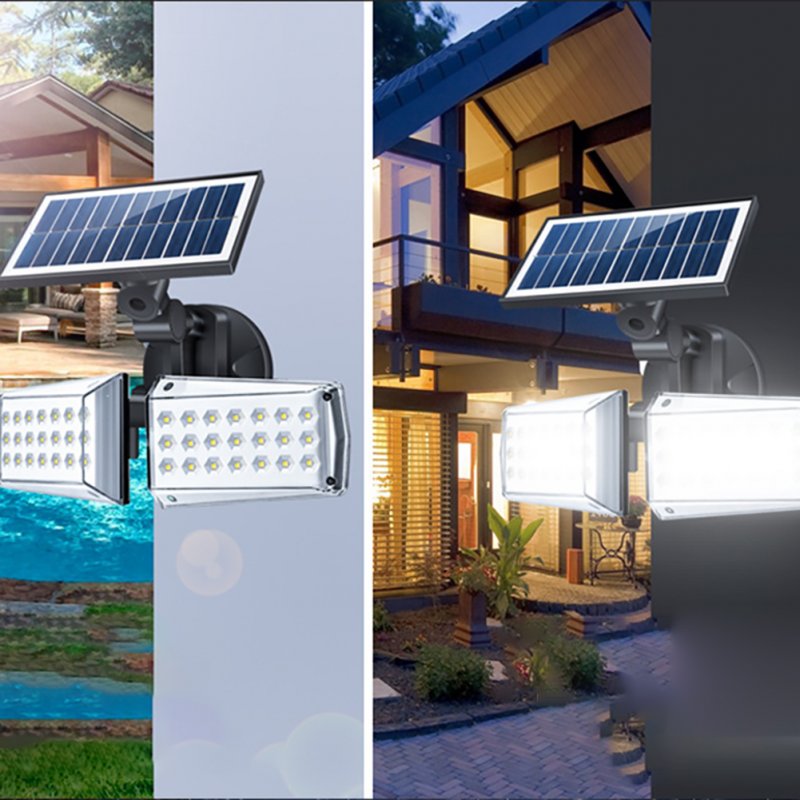 Outdoor Solar Lights 42LED 2 Head High Brightness Rotatable Waterproof Energy-saving Home Garden Motion Lights TG-TY015
