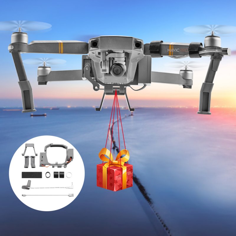 RC Airplane Thrower for DJI Mavic Pro Drone Wedding Proposal Delivery Air Dropping Transport Gift Parachute Aircraft Accessories 